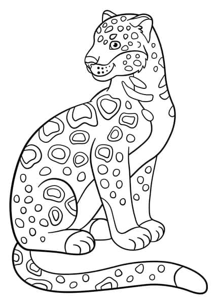 Desenho De Uma onça De Desenho Animado Para Colorir