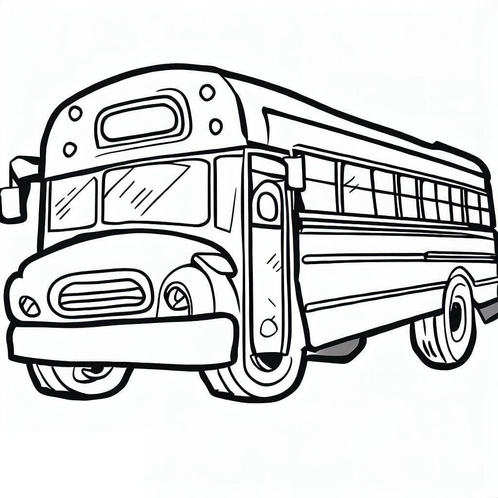 Desenho De O Ônibus Escolar Para Colorir