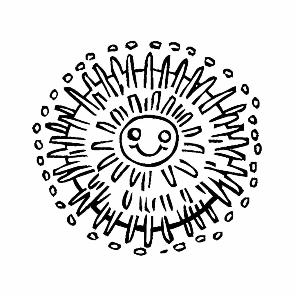 Desenho De Lindo ouriço Do Mar Para Colorir