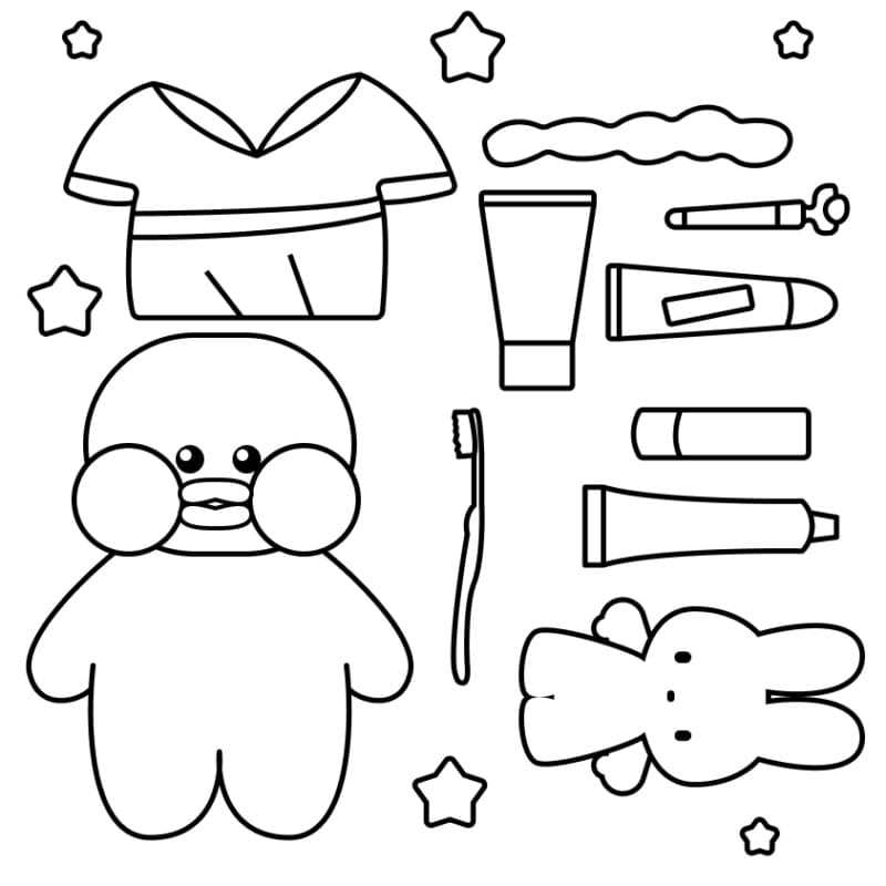 Desenho De Imprimivel Paper Duck Para Colorir