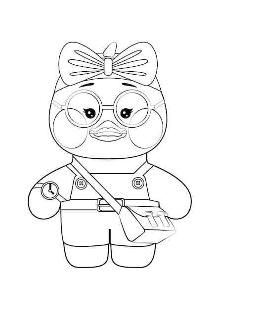 Desenho De Pato Lalafanfan Imprimivel grátis Para Colorir
