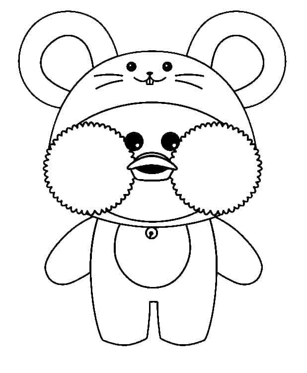 Desenho De Pato Lalafanfan Para crianças De 1 Ano Para Colorir