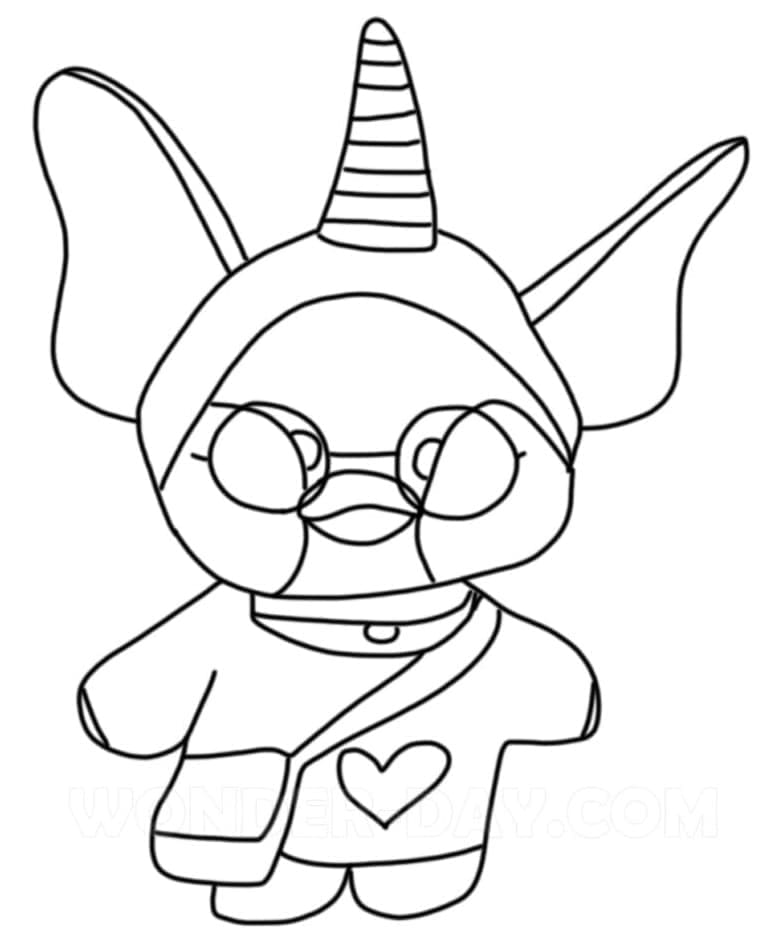 Desenho De Pato Lalafanfan Para crianças De 5 Ano Para Colorir
