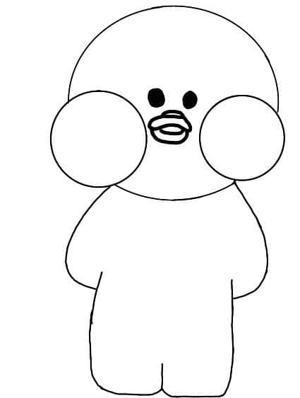 Desenho De Pato Lalafanfan Para crianças De 6 Ano Para Colorir