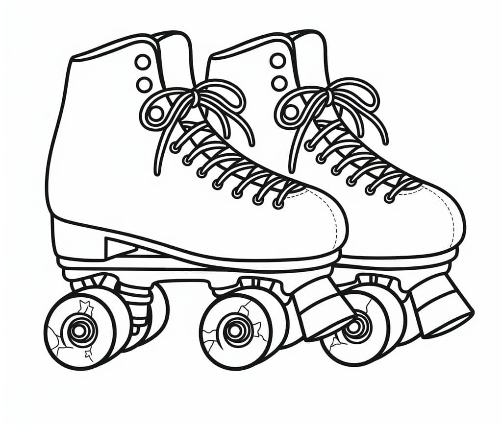 Desenho De Patins 1 Para Colorir
