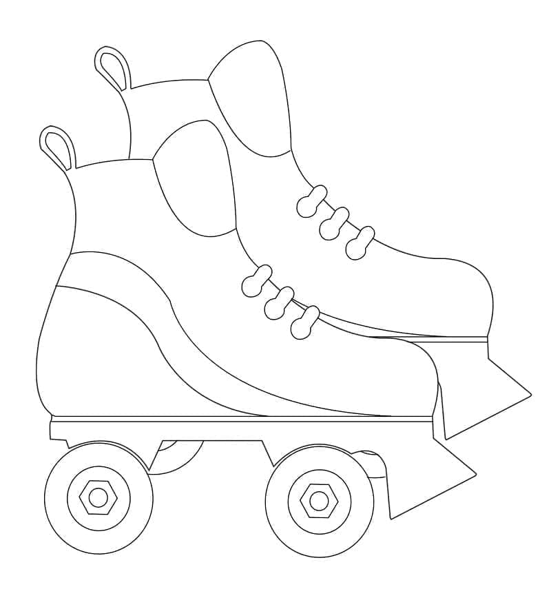 Desenho De Patins Simples Para Colorir