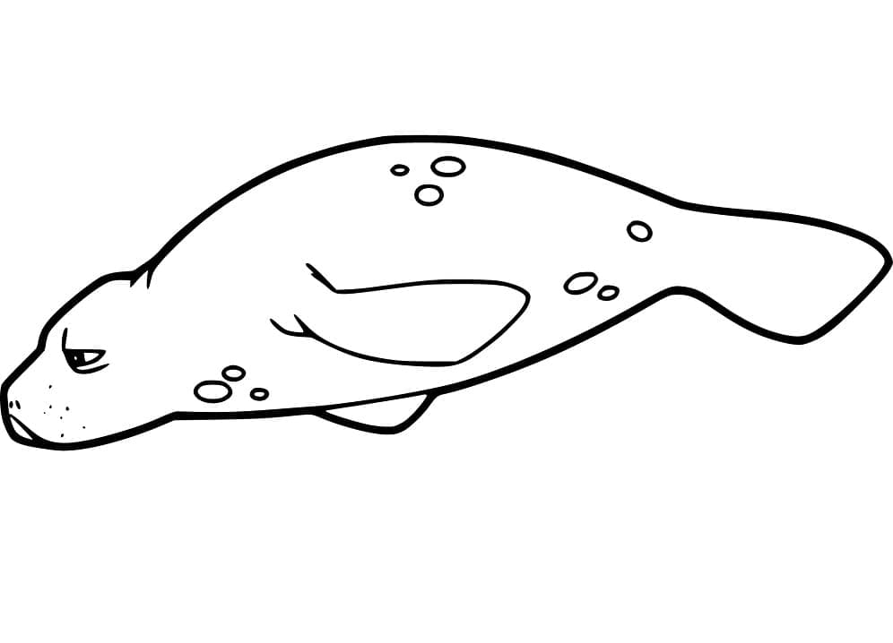 Desenho de Pintura de Peixe Boi para Colorir Desenho de Pintura de Peixe Boi para Colorir
