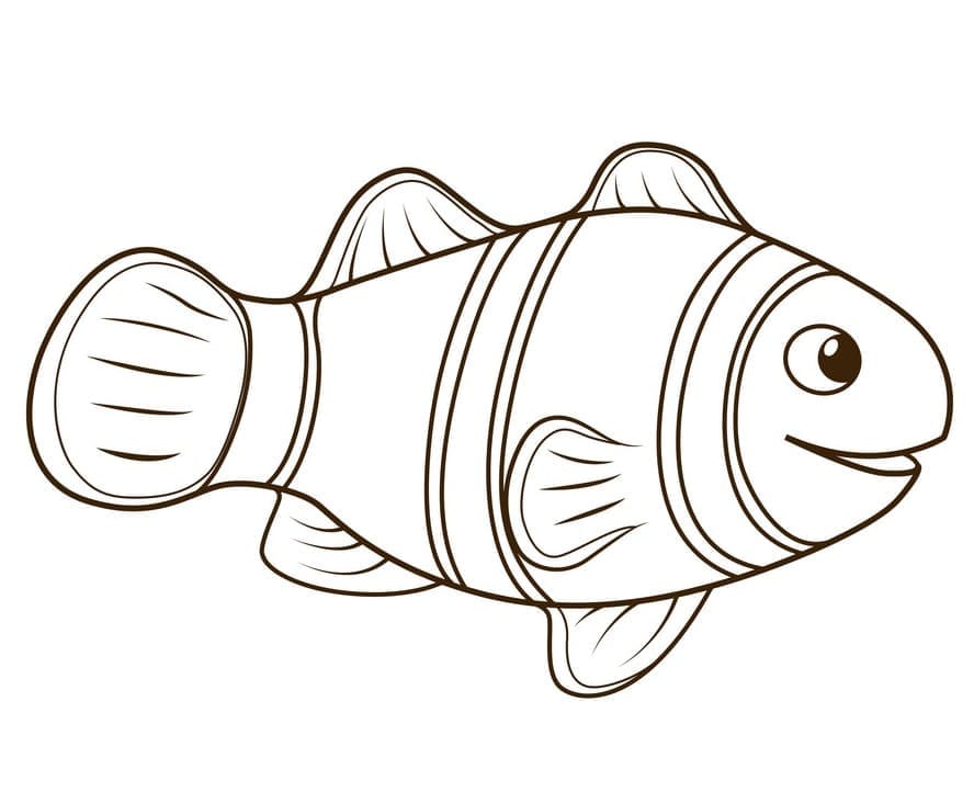 Peixe-palhaço para Colorir