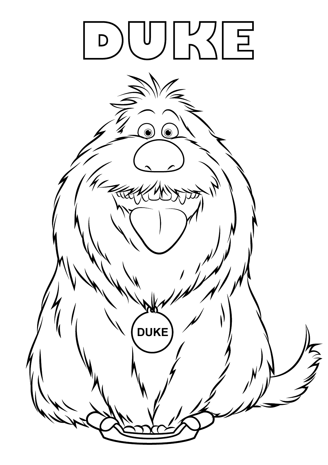 Desenho De Duke Para Colorir