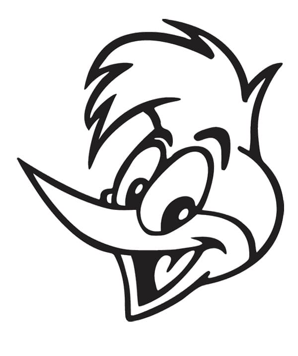 Desenho Cara De picá Pau Para Colorir