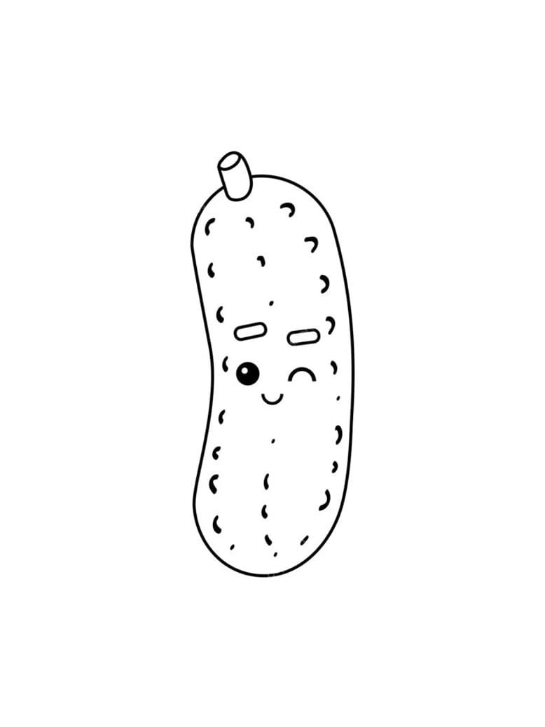 Desenho De Picles adorável Para Colorir