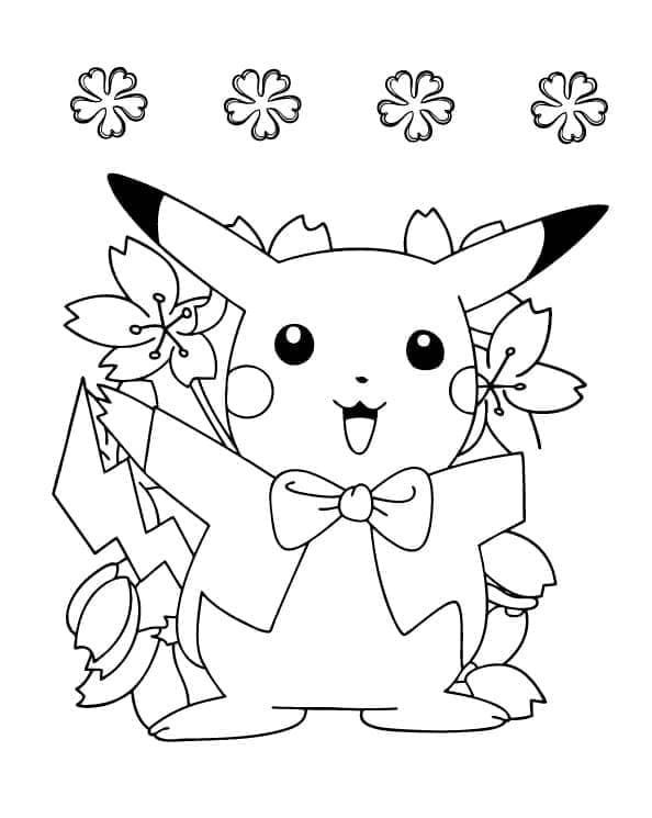 Desenho De Pikachu Para crianças Para Colorir