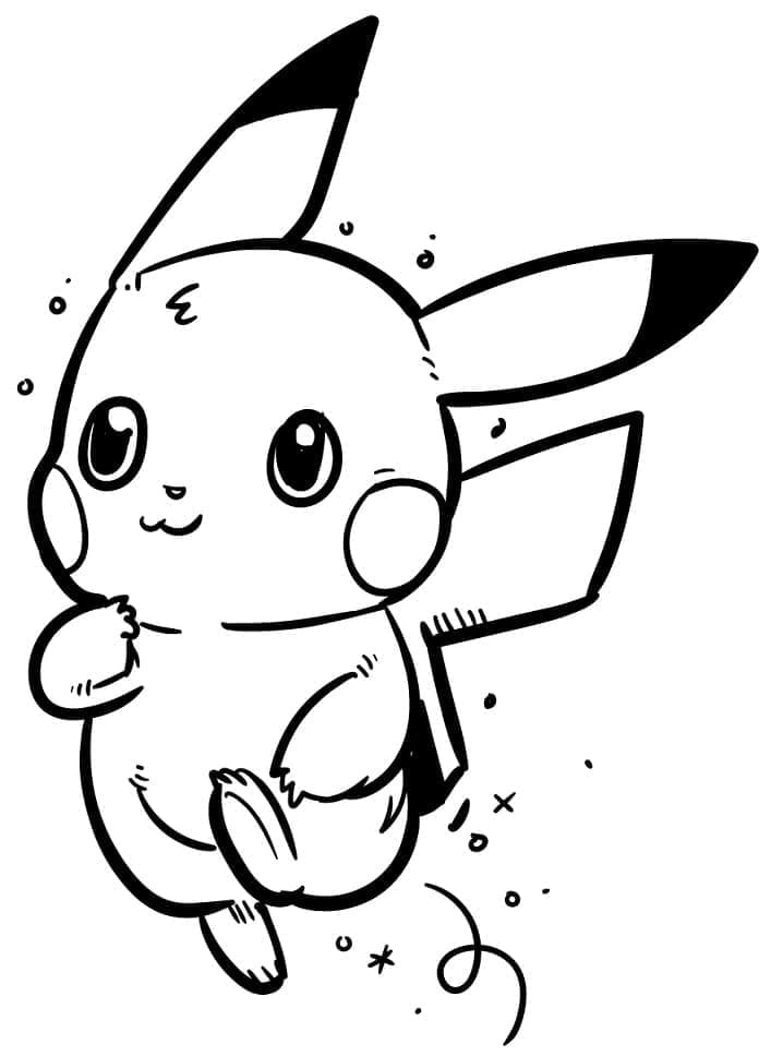 Desenho De Pokemon Pikachu Para Colorir