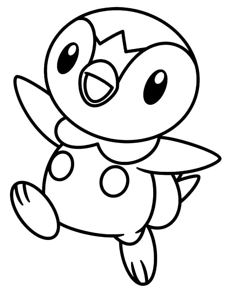 Desenho Piplup Pokemon Para Colorir