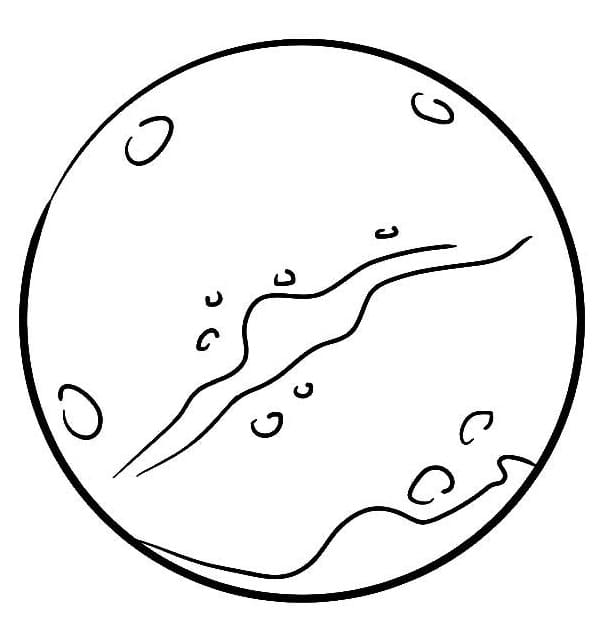 Desenho De Planeta Marte 1 Para Colorir