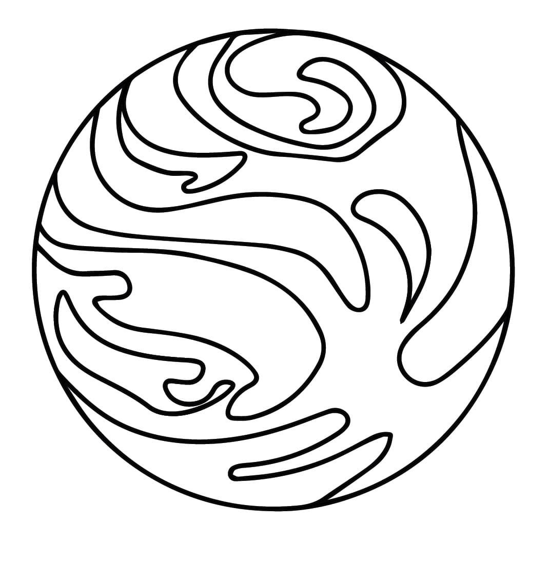 Desenho De Planeta Marte 2 Para Colorir