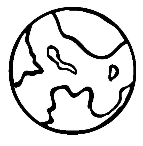 Desenho De Planeta Marte Muito fácil Para Colorir