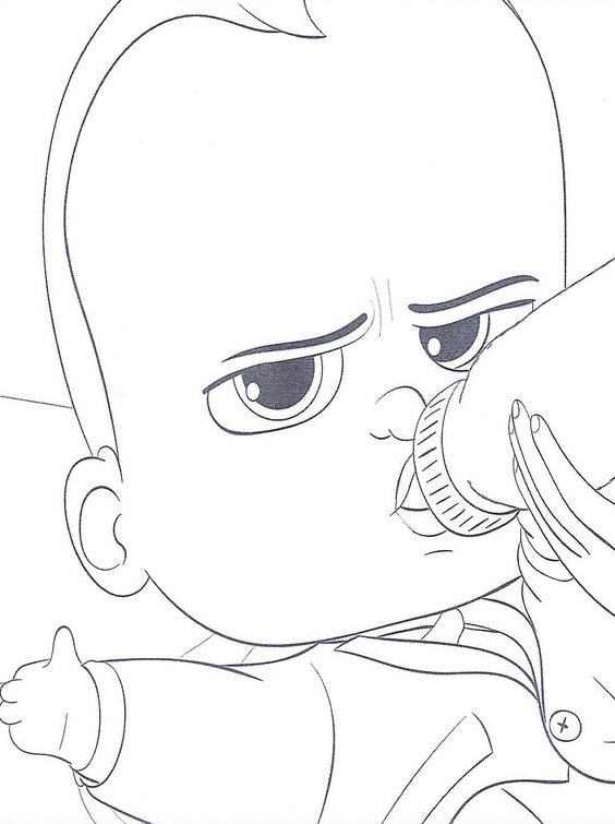 Desenho De Poderoso Chefinho Bebendo Leite Para Colorir