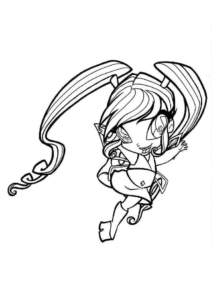 Desenho De Chatta De Pop Pixie Para Colorir