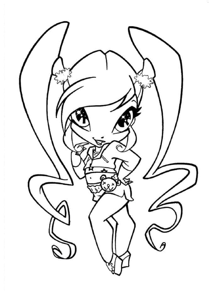 Desenho De Chatta Pop Pixie Para Colorir