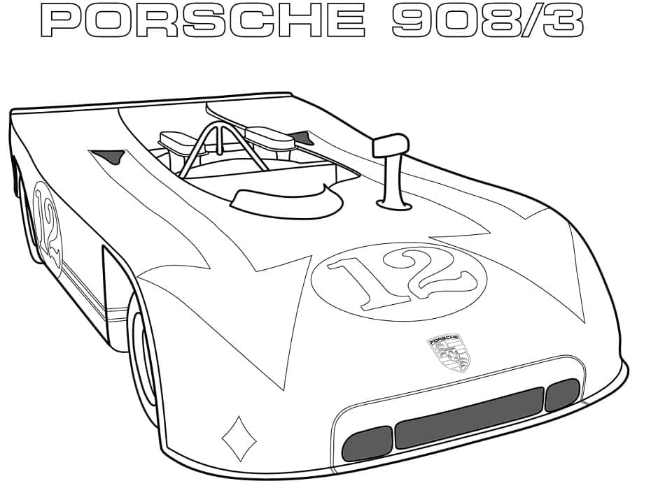 Desenhos De Porsche 9083 Para Colorir