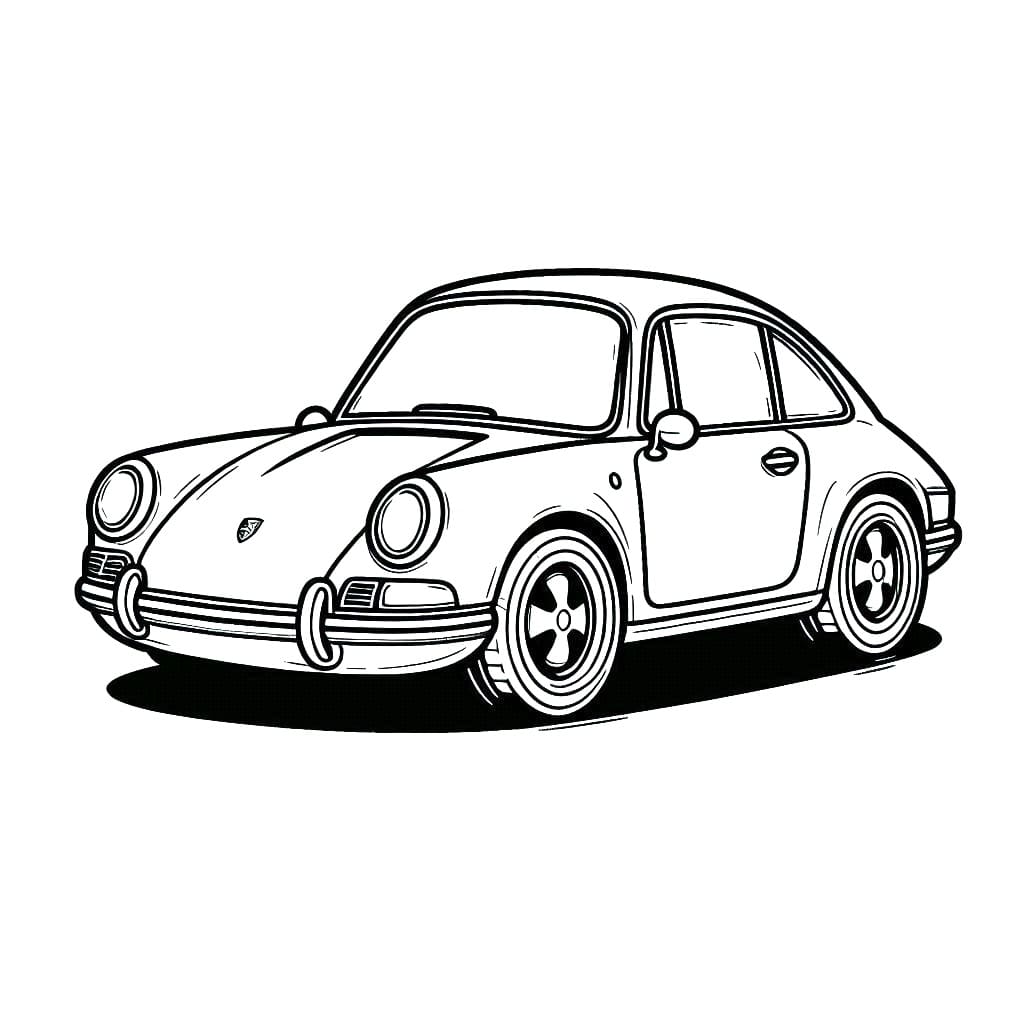 Desenhos De Um Carro Porsche Para Colorir