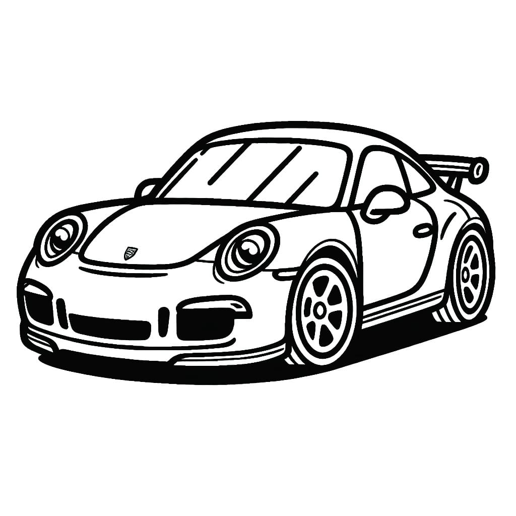 Desenhos De Um Porsche Para Colorir