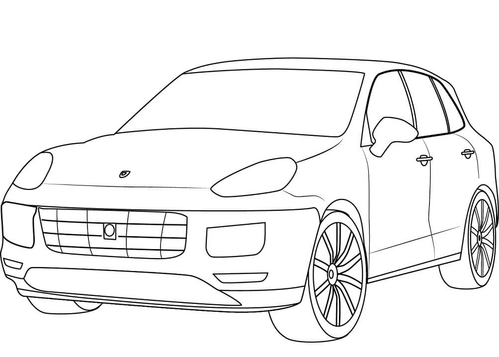 Desenho Porsche Cayenne Para Colorir