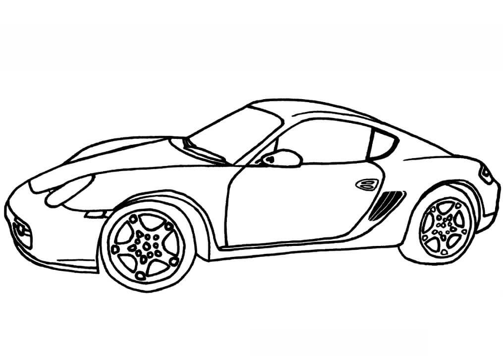 Desenho Porsche Cayman Para Colorir