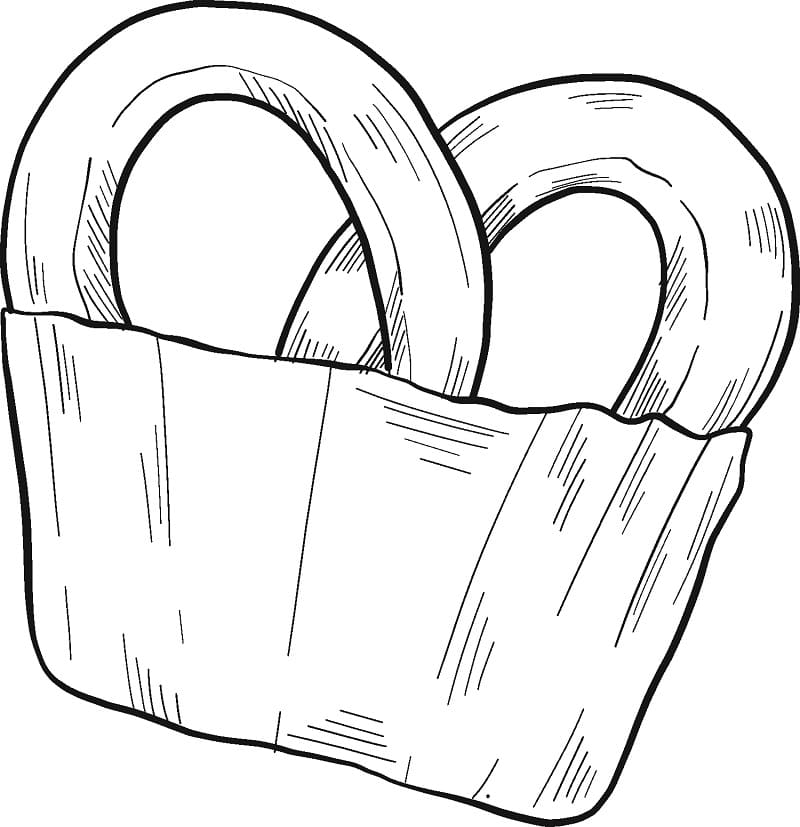 Desenho de Pretzel Download para Imprimir e Colorir