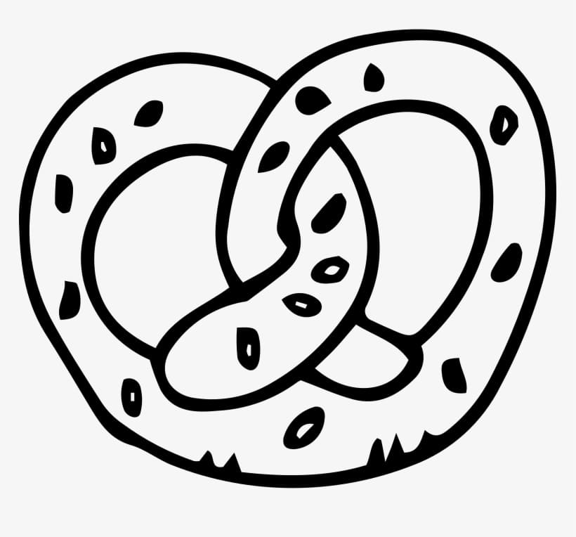 Desenho de Pretzel para Colorir Download Pdf