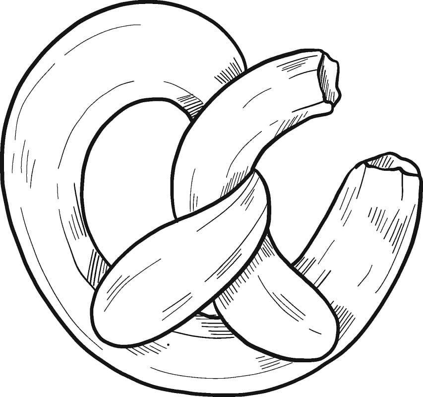 Desenho de Pretzel para Colorir Download