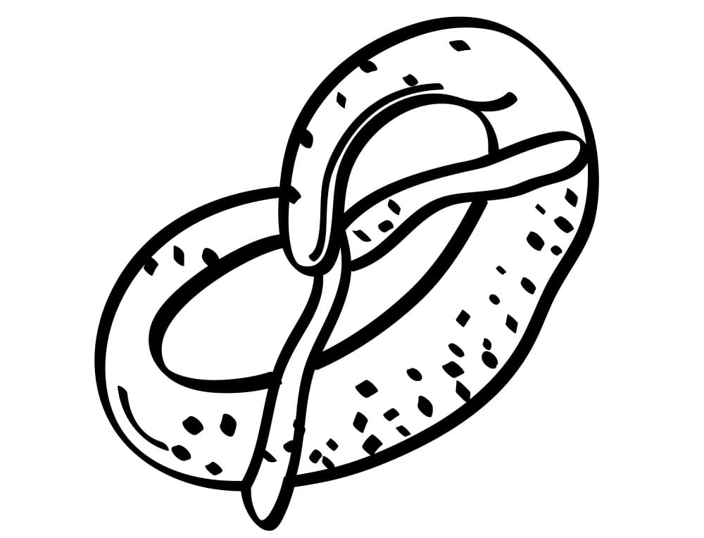 Desenho de Pretzel para Colorir Pdf Imprimivel