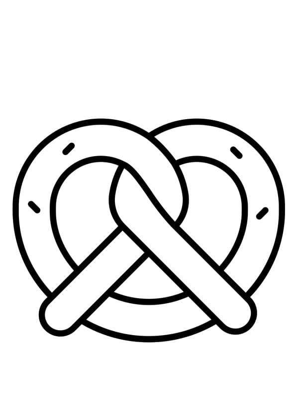 Desenho de Pretzel Pdf Grátis para Imprimir