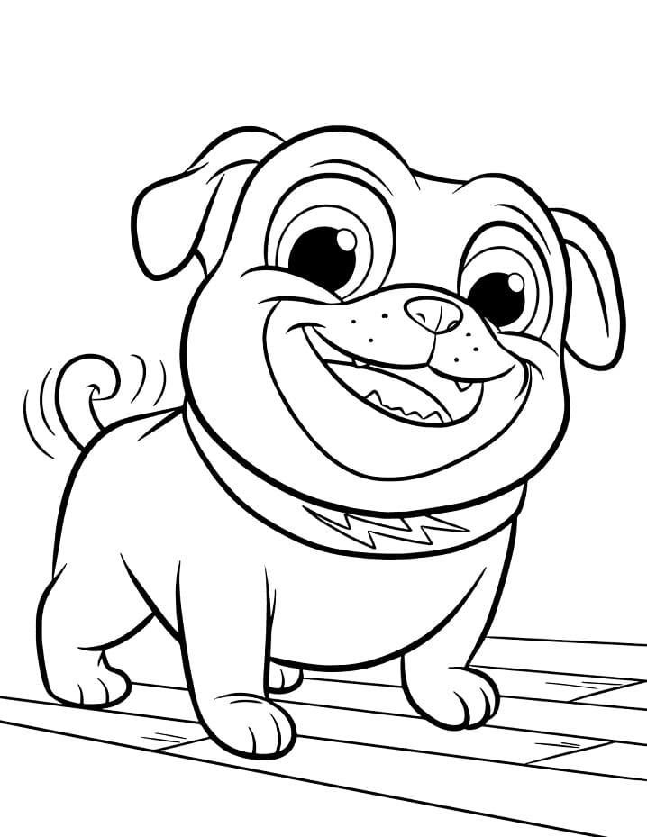 Desenho De Puppy Dog Pals Bingo Para Colorir