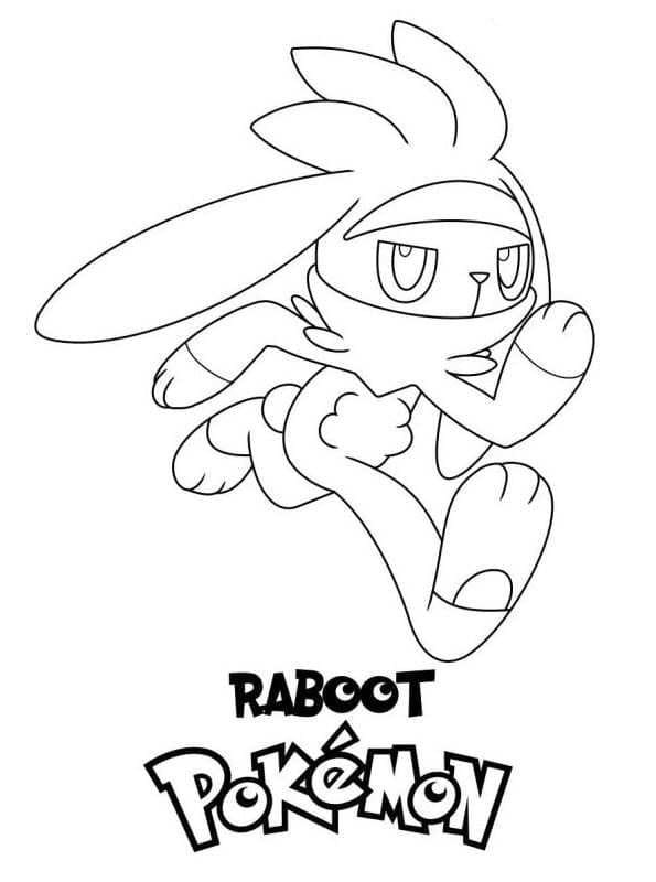 Raboot Pokémon para Colorir