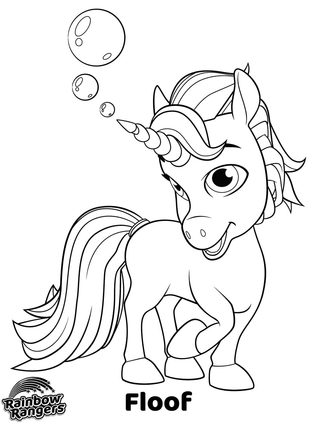 Desenho De Floof De Rainbow Rangers Para Colorir