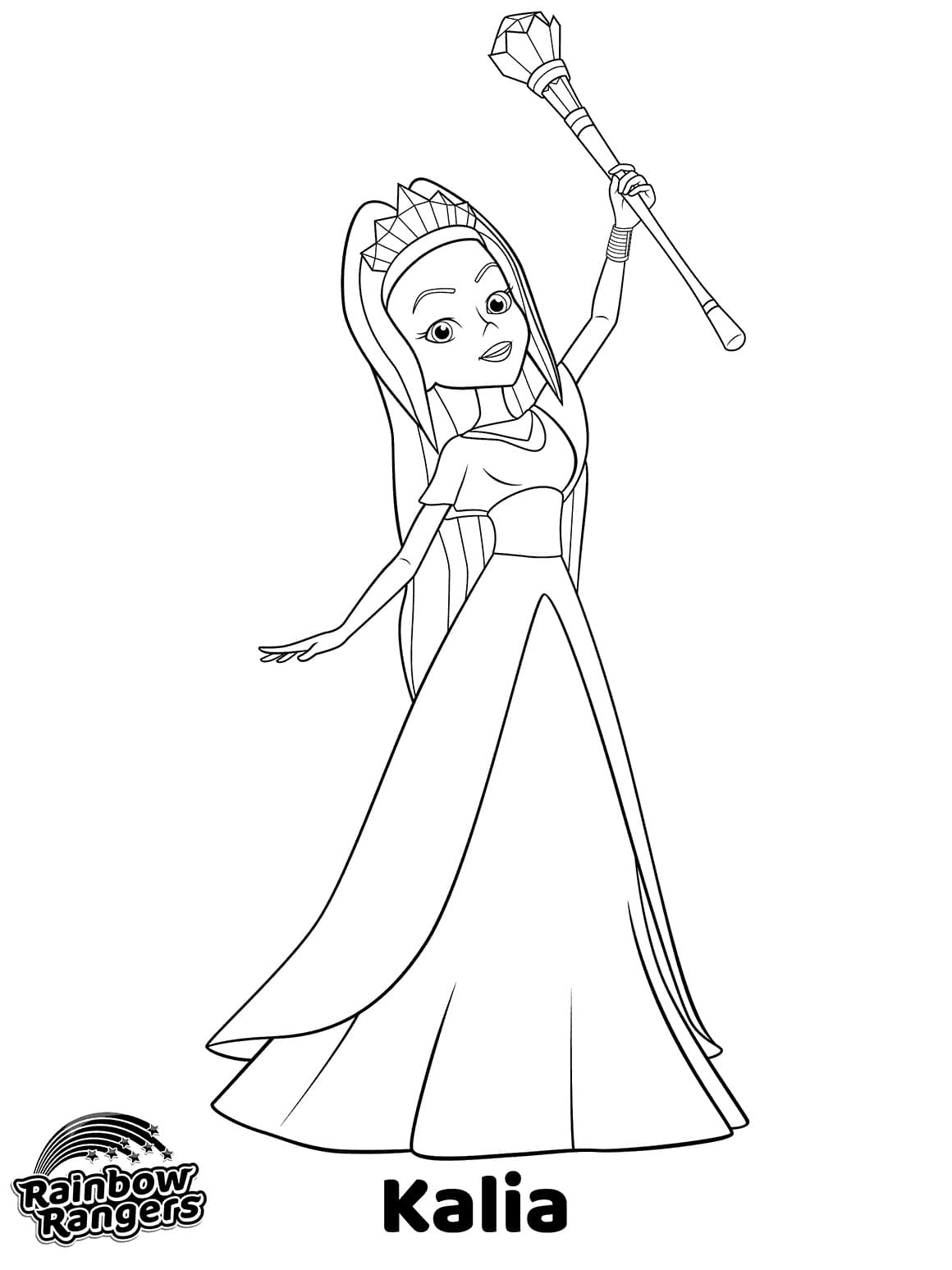 Desenho De Kalia De Rainbow Rangers Para Colorir