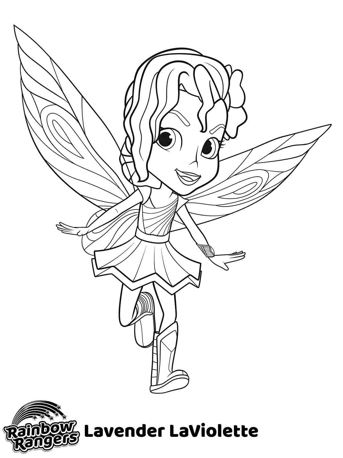 Desenho De Lavender Laviolette De Rainbow Rangers Para Colorir