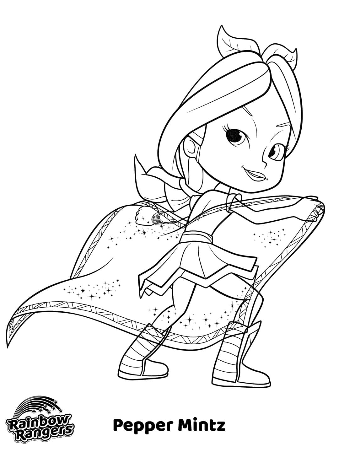Desenho De Pepper Mintz De Rainbow Rangers Para Colorir