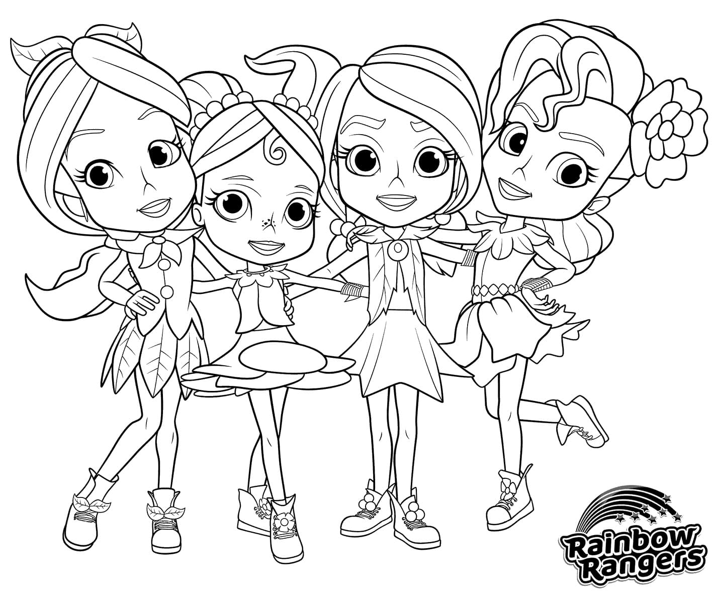 Desenho De Rainbow Rangers 1 Para Colorir