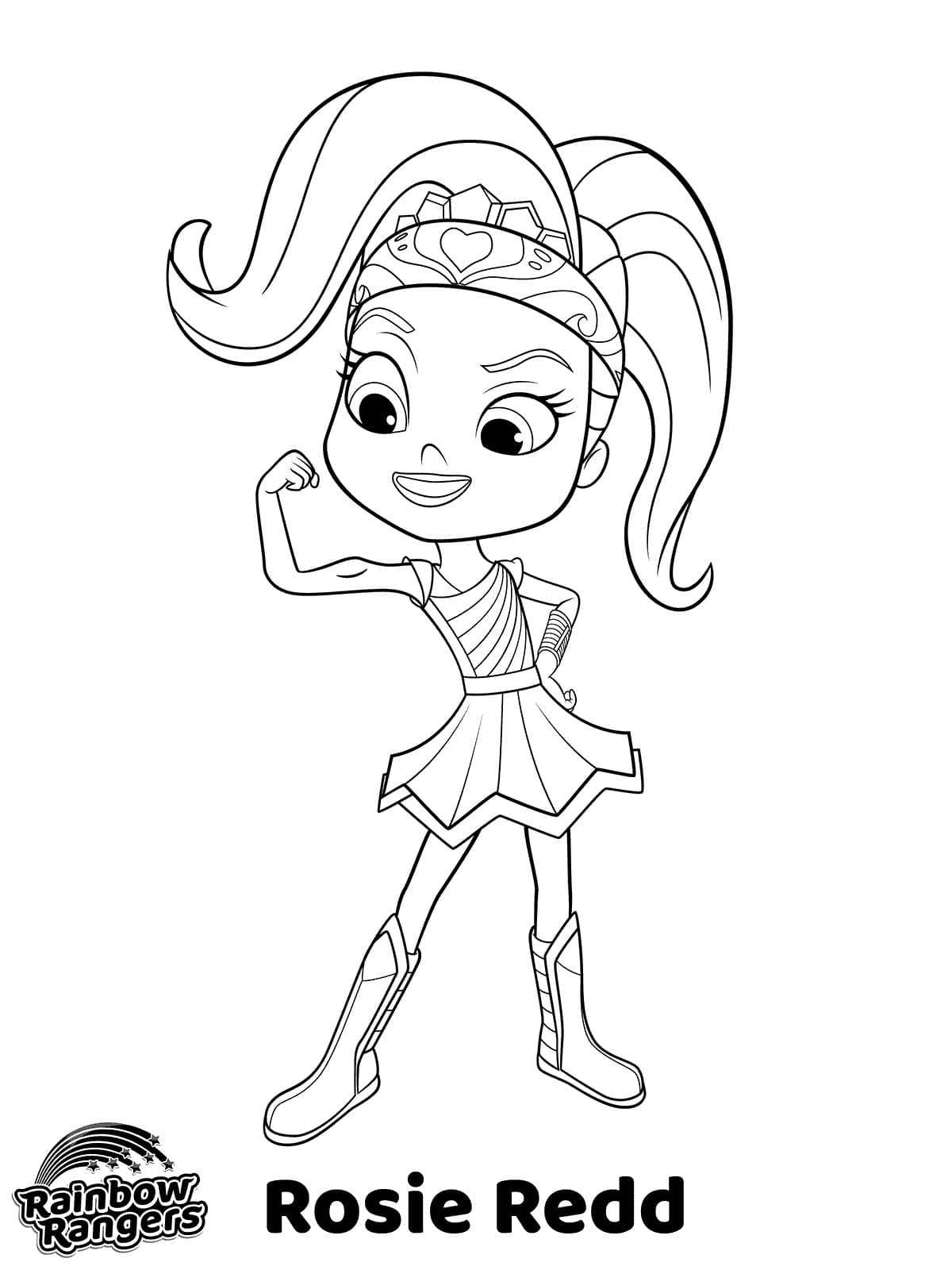 Desenho De Rosie Redd De Rainbow Rangers Para Colorir