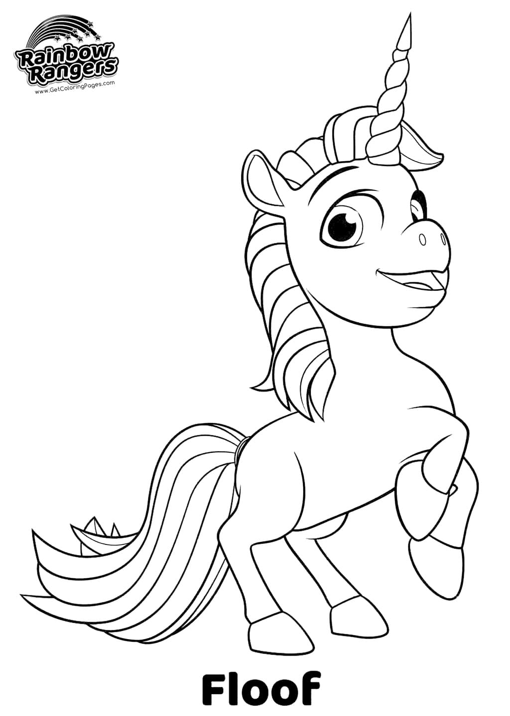 Desenho Floof Rainbow Rangers Para Colorir