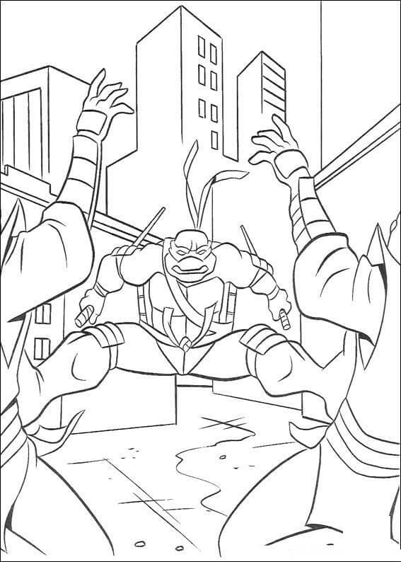 Raphael Tartarugas Ninja para Colorir