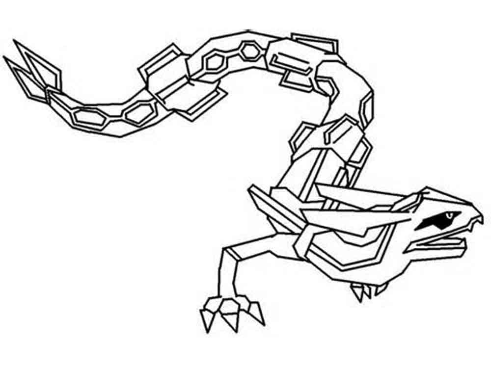 Desenho De Imagem De Rayquaza Para Colorir