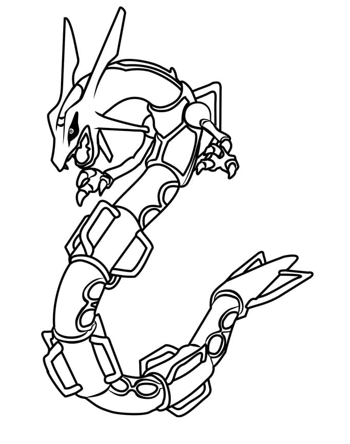 Desenho De Rayquaza Para crianças Para Colorir