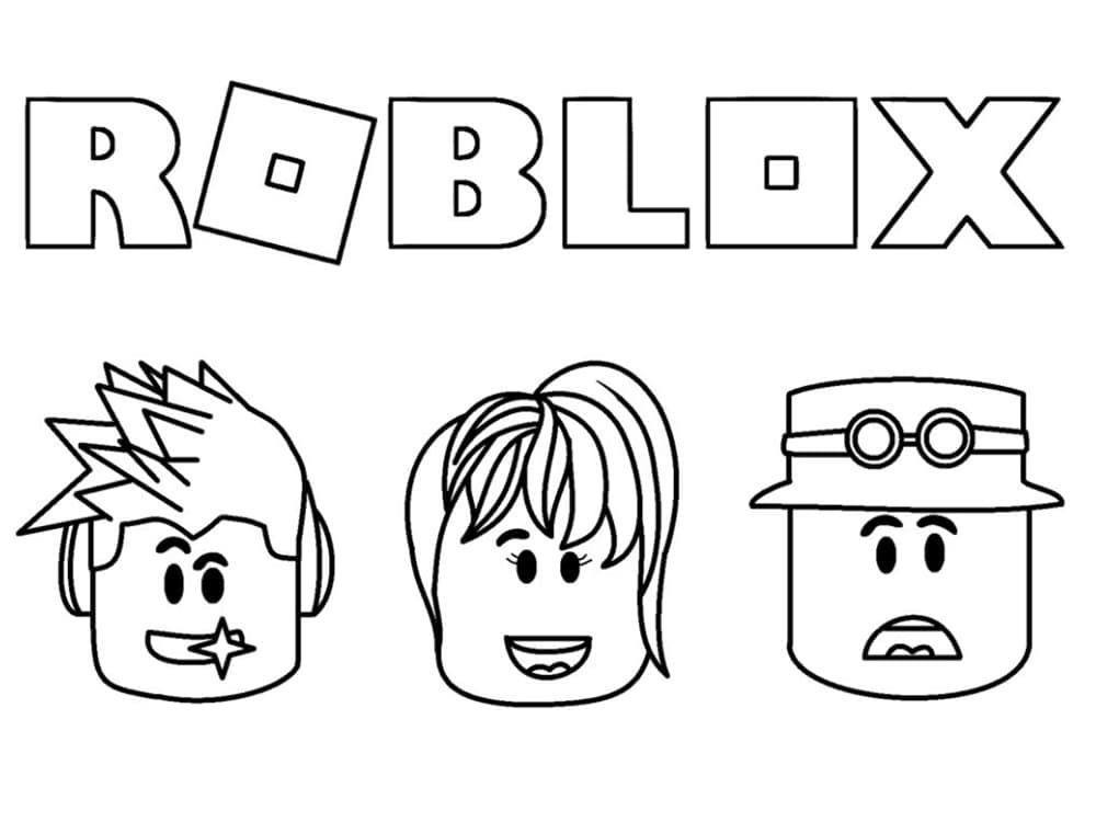 Desenho De Jogo Roblox grátis Para Colorir