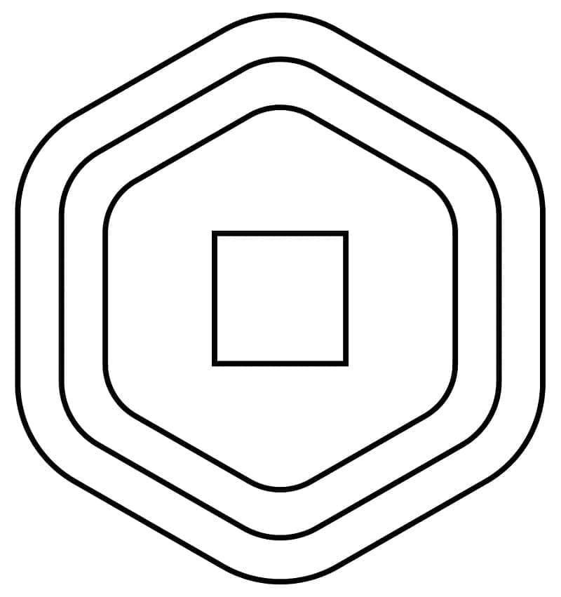 Desenho de Logotipo do Roblox para Colorir Desenho de Logotipo do Roblox para Colorir