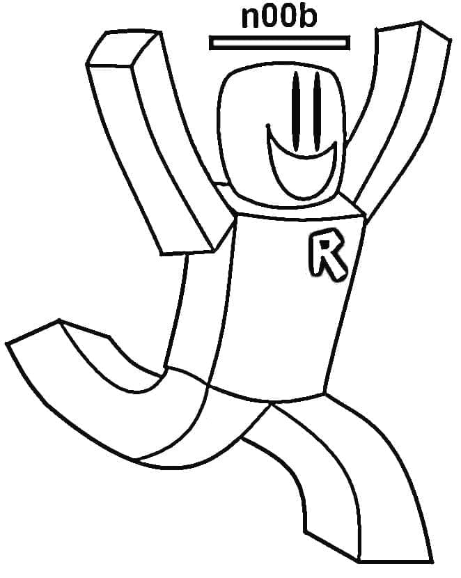 Desenho De Novato De Roblox Para Colorir