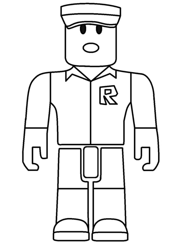 Desenho De Roblox grátis Para Colorir